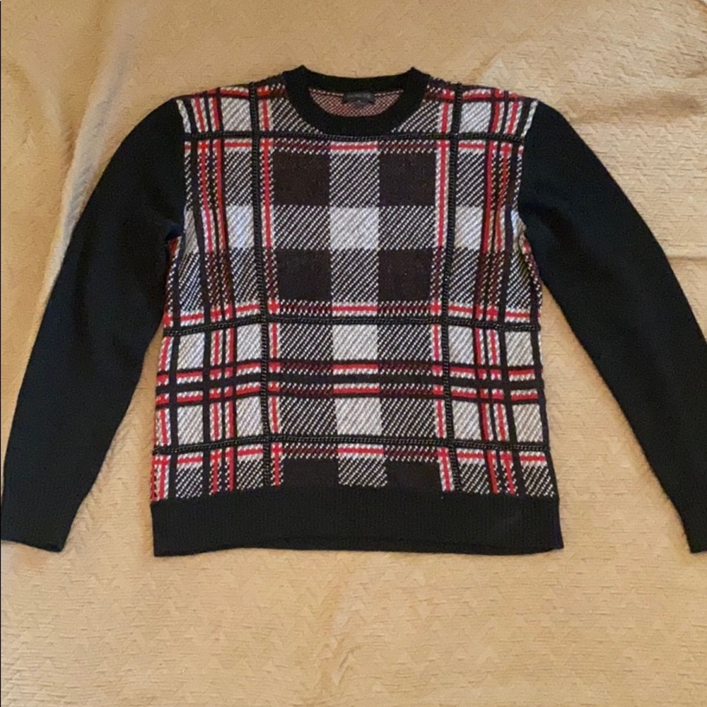 Rachel Zoe red and black sweater
